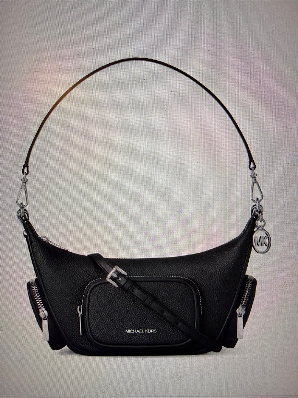 Michael Kors Merritt Small Pebbled Leather Convertible Crossbody Bag